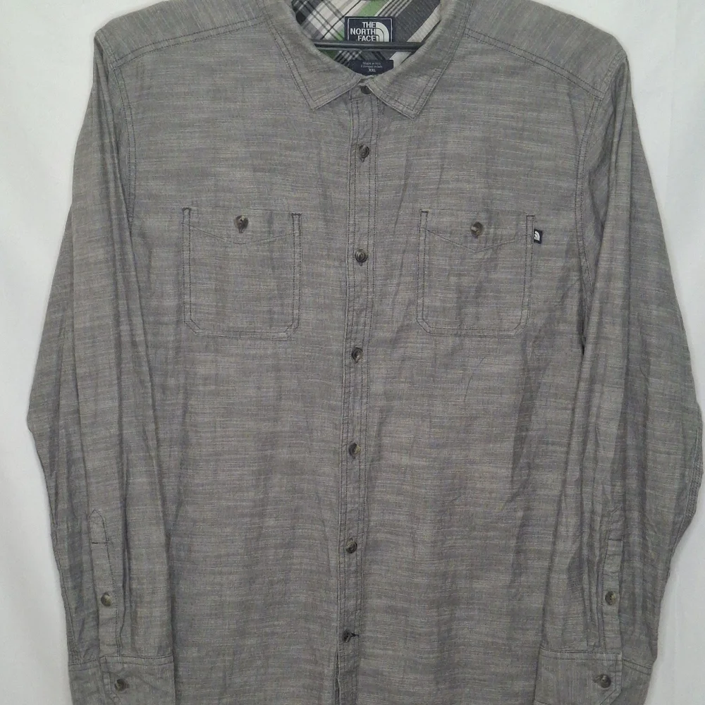 The North Face Chambray Button Front Shirt Size XXL